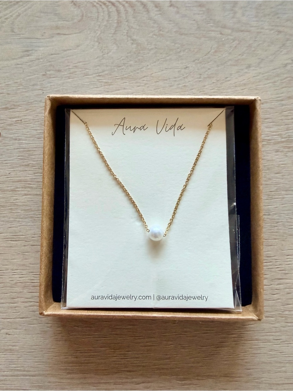 AuraVida Grace Delicate Pearl Necklace - NWT